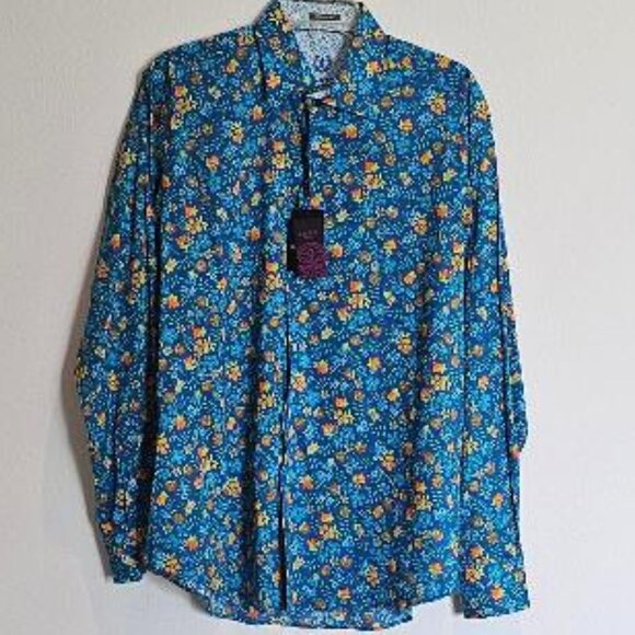 BUGATCHI Men's Liberty Fabric Floral Shirt - NWT - Medium - Picture 1 of 4